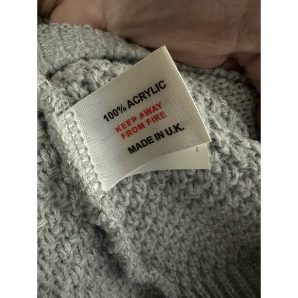 Nasty Gal Oversized Open Off Shoulder Gray Sweater - Sz 10 - Picture 3 of 5